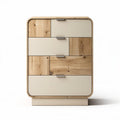Wooden storage cabinet with four drawers and two-tone finish 80 x 50 x 100cm